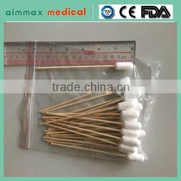 6" wooden applicators 11mm diameter cotton head cotton swabs