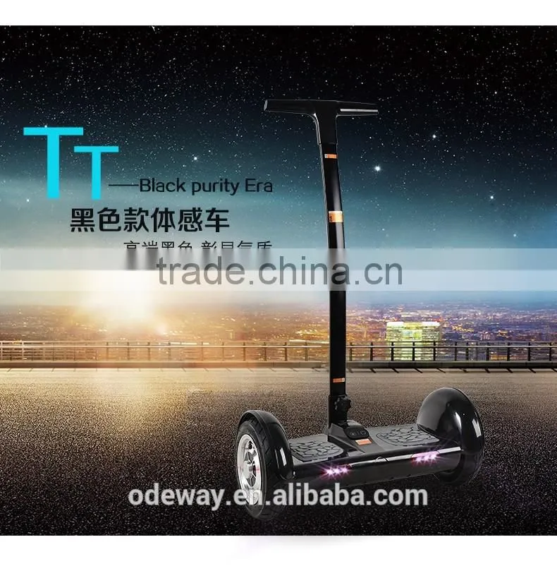 2016 New product mobility electric hoverboard with led light cover handle bar