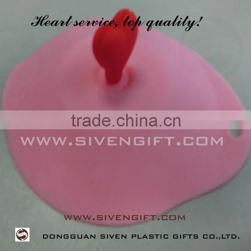 Cute design silicone cup cover beautiful silicon 3d cup lids