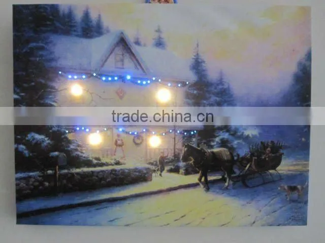 LED optical fiber canvas art painting light