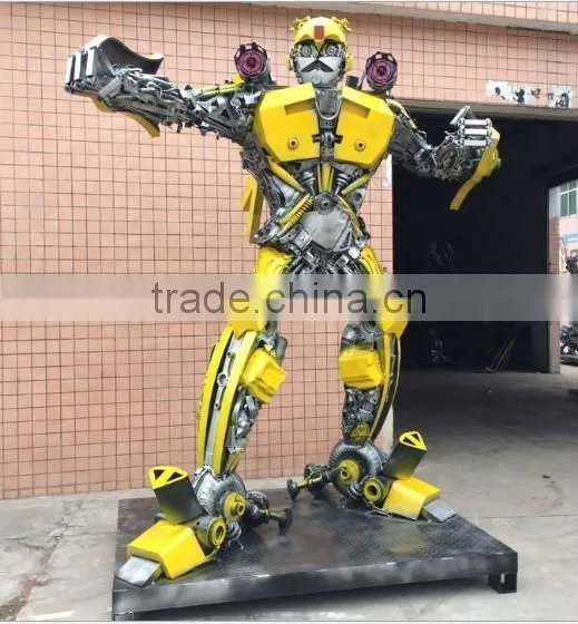 industrial plastic and steel Robot man models for sale