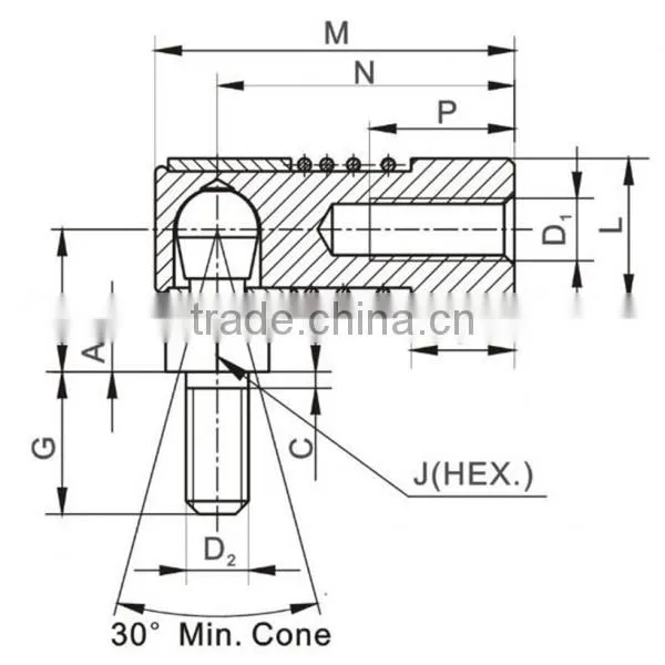 Push Pull Cable End Fittings Ball Joints QI series