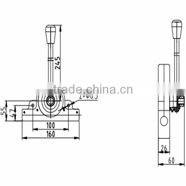 GJ1101 dumper control lever with push-pull cable
