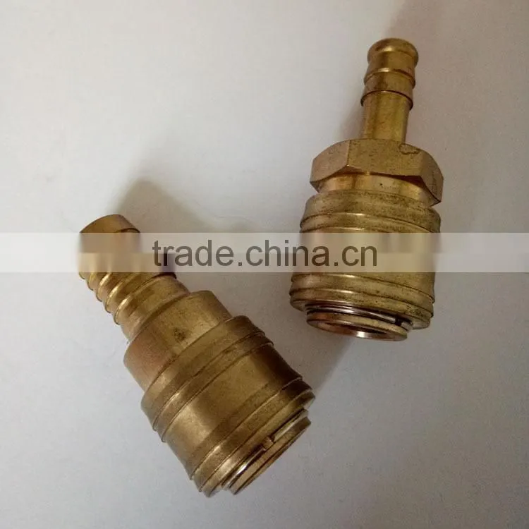 German type hose barb Steel Needle Lock coupler,garden hose brass joint
