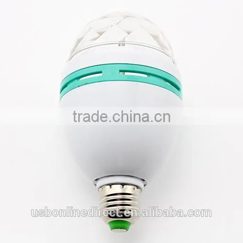 Fashionable 3W E27 RGB led crystal magic ball light Led Rotating Lamp