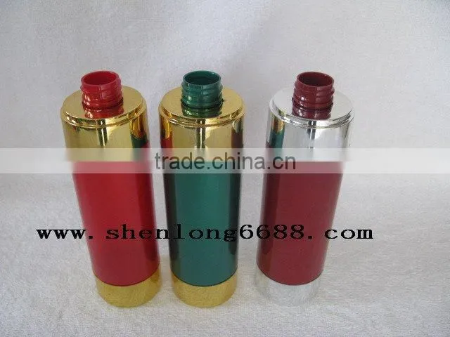 PET Plastic shampoo bottle with PP plated circle