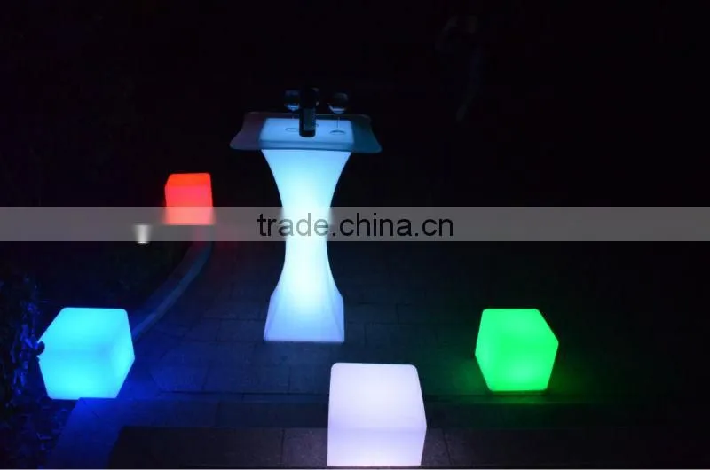 Plastic Glowing cool led bar counter Multi Color Change party led table desk