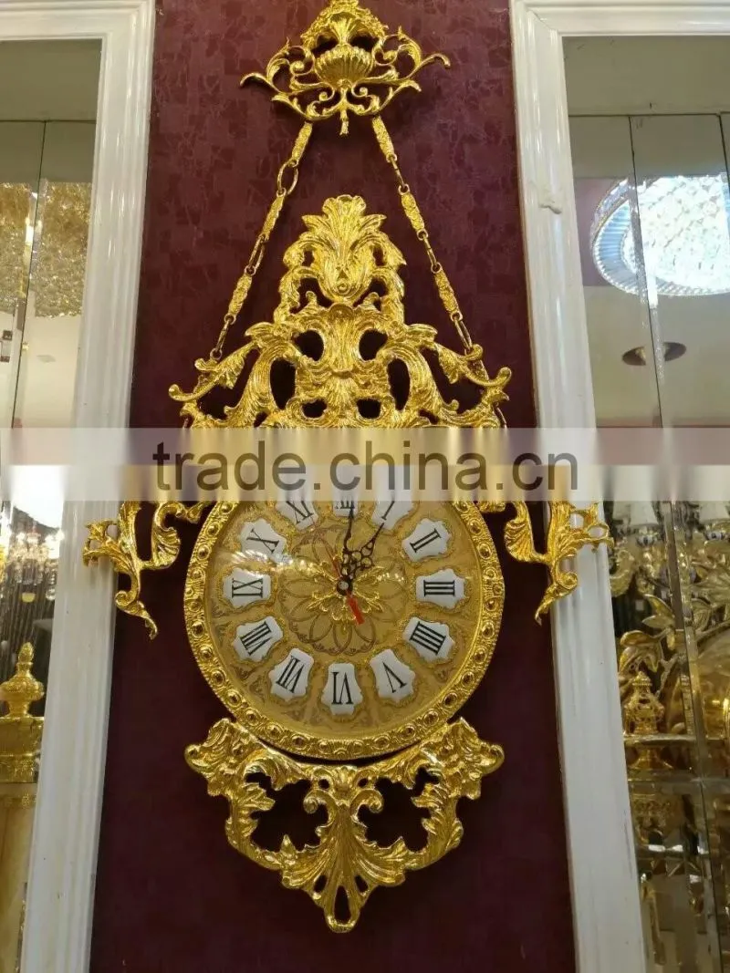 Amazing Flower Decorative Wall Clock, Copper Cast Wall Clock, French Elegant Design Wall Clock
