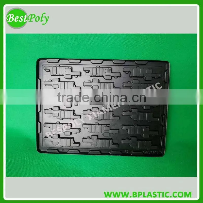 China made high quality black antistatic plastic vacuum formed tray