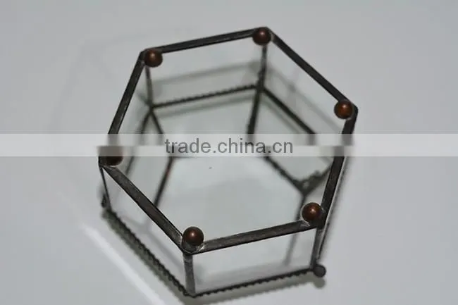 Indoor decoration clear glass plant terrarium hanging terrarium geometric