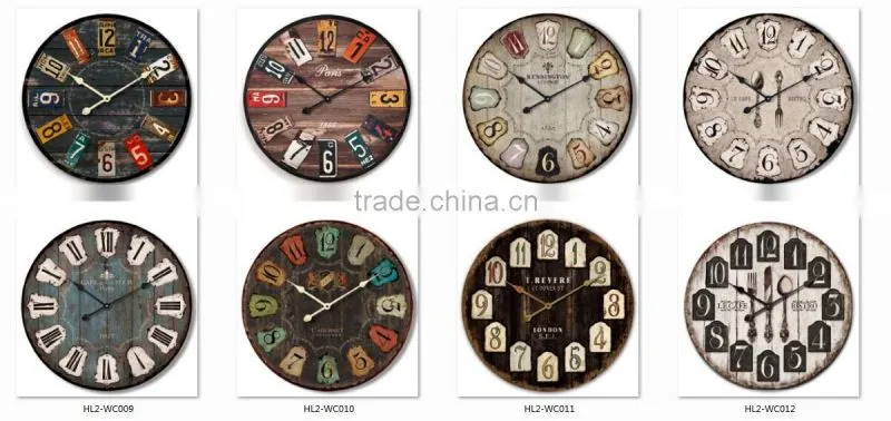 24" Wooden Wall Clock Wholesale