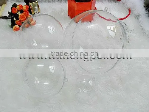 Clear Plastic Christmas Gift Ball Adorn Transparent Plastic Christmas Ball