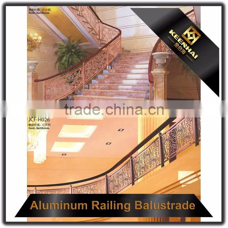 Interior Antique Bronze Aluminum Indoor Spiral Staircases