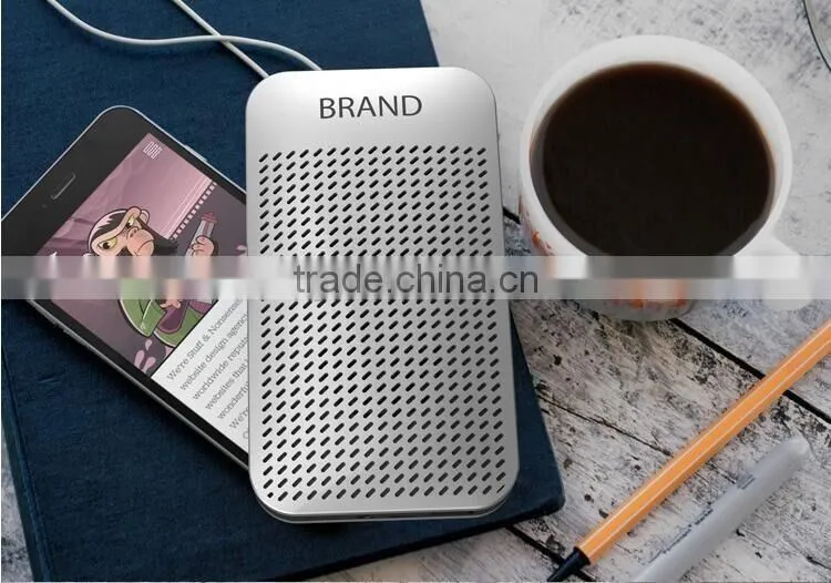Mini Rechargeable Bluetooth Speaker With Power Bank Portable Multifunction 5000mAh Power Bank Super Thin Bluetooth Speaker