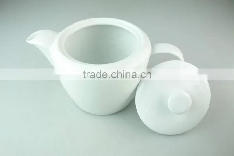 Stock white porcelain tea pot with very cheap price