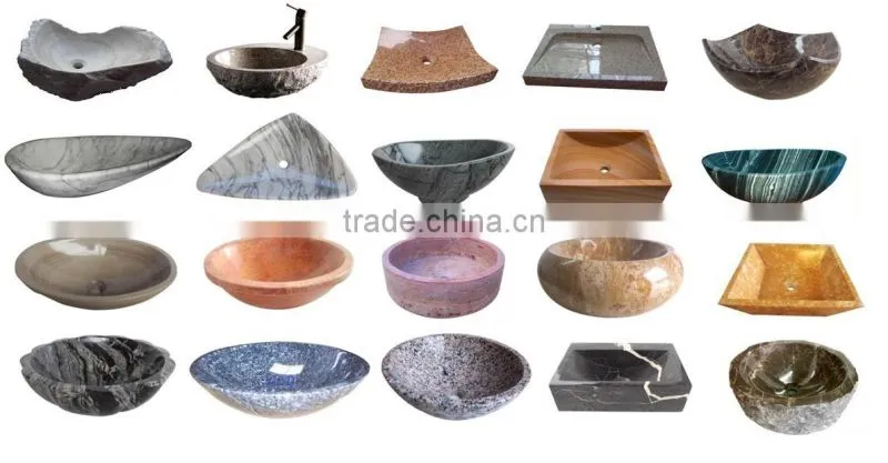 Yellow Marble Basin for Bathroom