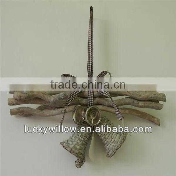 new design hanging heart shape wicker decoration