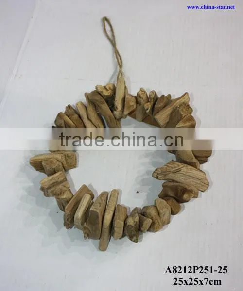 natural wood hanging heart rings
