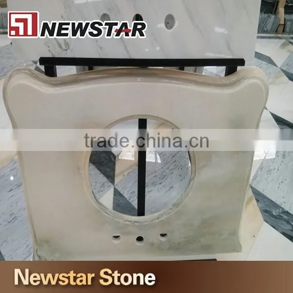 Custom irregularity design marble vanity top