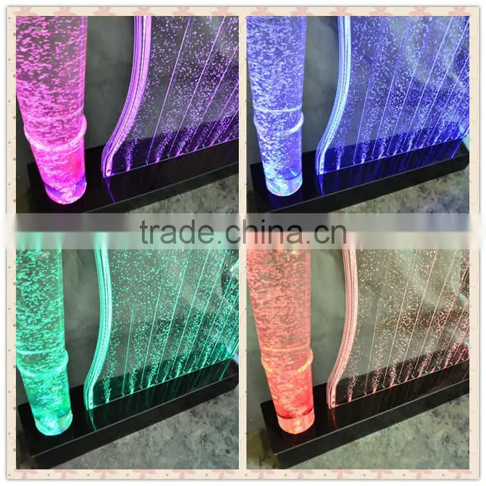 wedding stage backdrop led water bubble wall with glowing trees