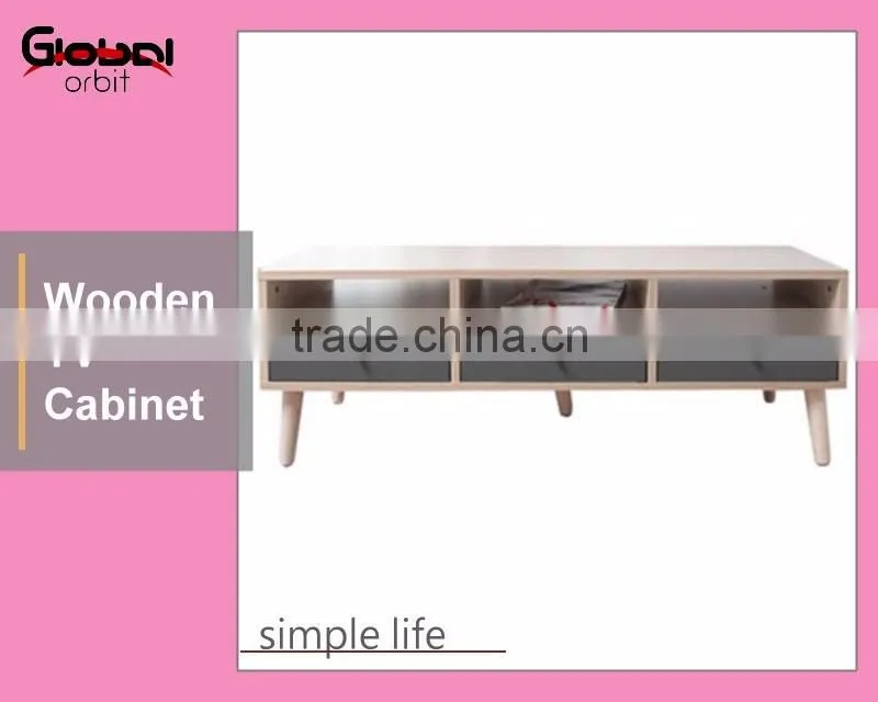 Model Design Living Room Table Cabinet With Drawer Wooden TV Cabinet