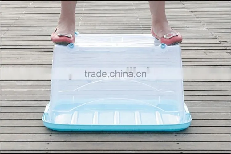 Household Packing Plastic Storage Container with Wheels