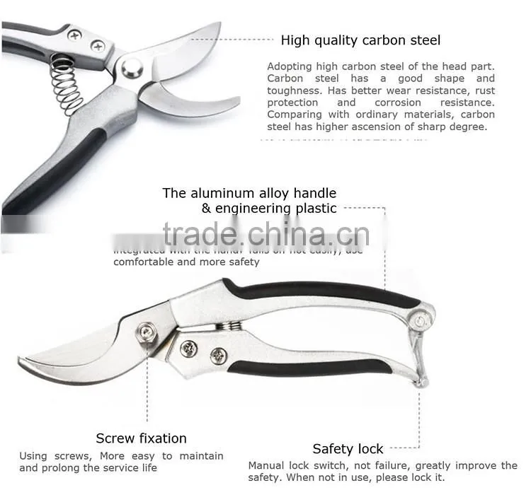 Wooden Handle High Quality Grape Scissors Pruning Shears