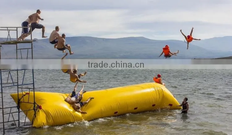 High Quality Inflatable Toy Water Blob Water Bungee Blob Inflatable Catapult Jump Pillow For Sale