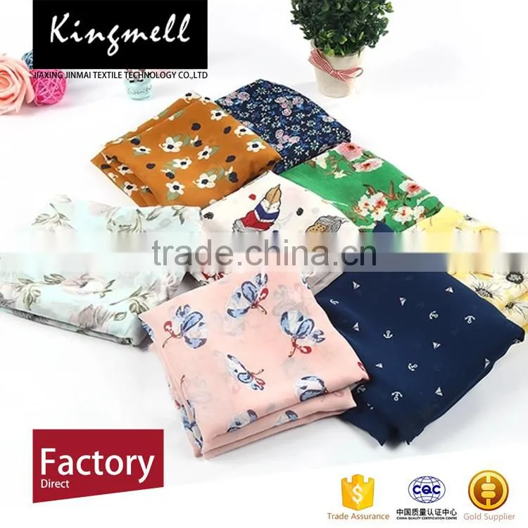 Custom digital printed silk chiffon fabric cloth material fabric