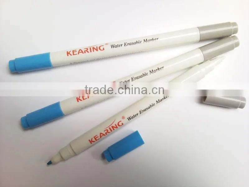 Kearing Water Erasable Marker Dual 1.0 Tip Blue & White Color Fabric Marker Pen #WT10-BW