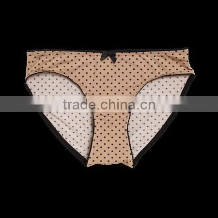 Mass style solid black moda/spandex briefs women underwear