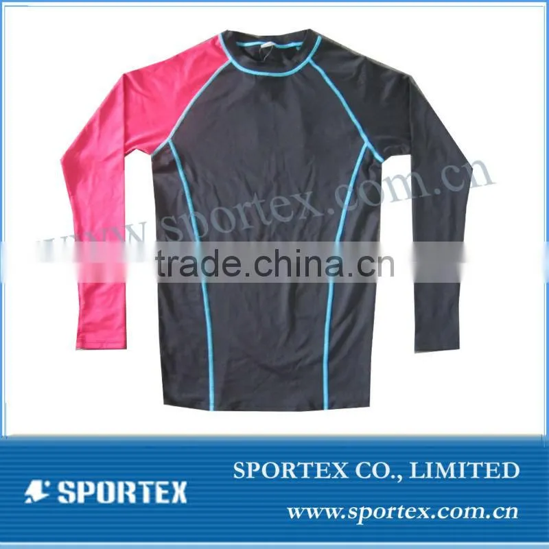 Wholesale custom compression shirts / long sleeves shirts/ compression wear for men