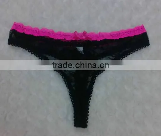 hot saxy girls panty black lace transparent g string