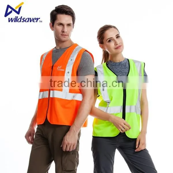 Lime yellow orange construction reflective clothes for work