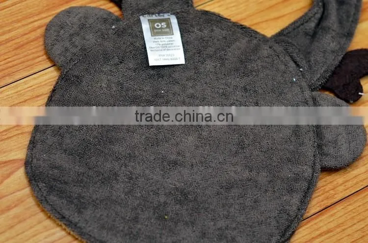 Waterproof cute bear face baby bibs