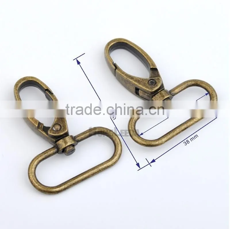 32mm 1.25inch silver nickle, antique brass Alloy Swivel Clasps Snap Key Hooks DIY Key Chain Ring clip buckle HK-012