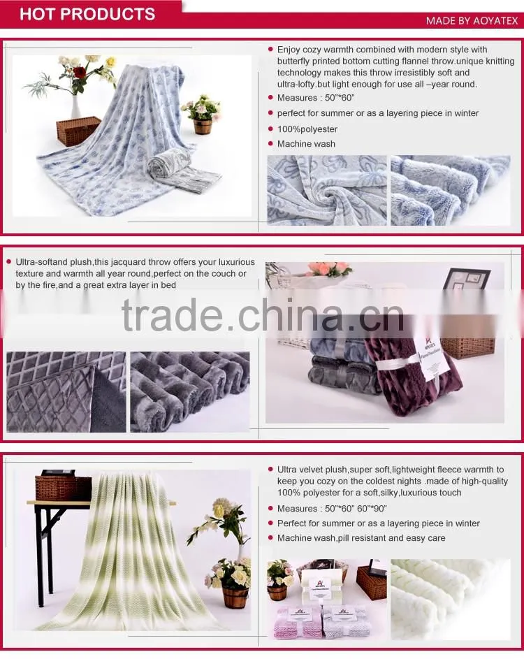 Gradient pattern super soft flannel fleece blanket
