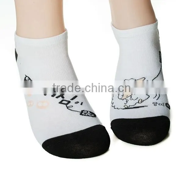 pretty bow tie design cotton women socks