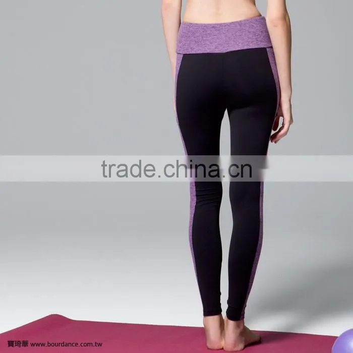 Fitness clothing color block yoga women leggings