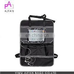 PU Leather Backseat Car Organizer with Table Tray for Baby Foldable Dining Table Desk