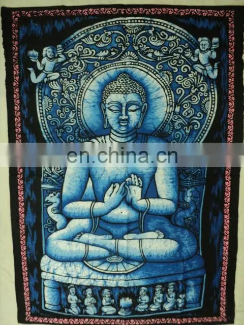 hindu prints BATIK PRINTED WALL TAPESTRY FROM INDIA LOT OF 50 PCS