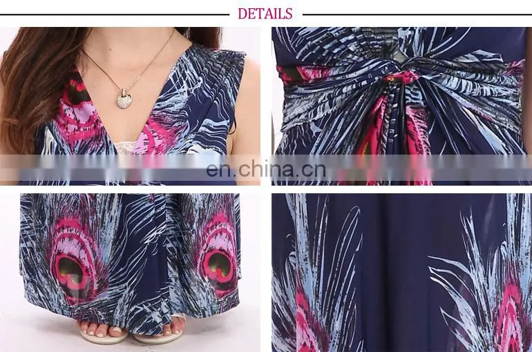 2017 Alibaba New Model Fashion Sleeveless Dresses Women Summer Dress