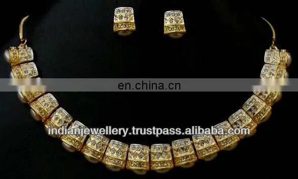 CZ jewelry necklace manufacturer,cubic zirconia necklace jewellery exporter