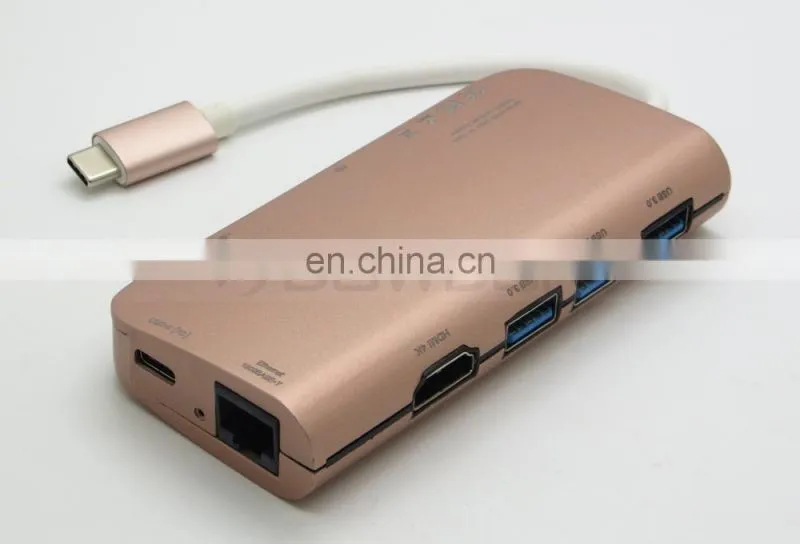 USB C Hub 8 in 1 Multi Port Adapter Type C Combo Hub for Macbook pro