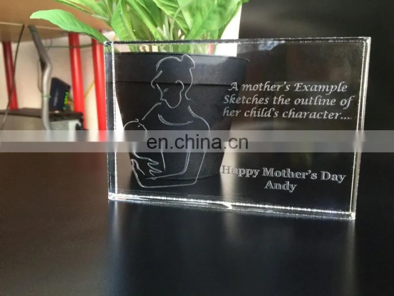 clear acrylic block,engraved glass block