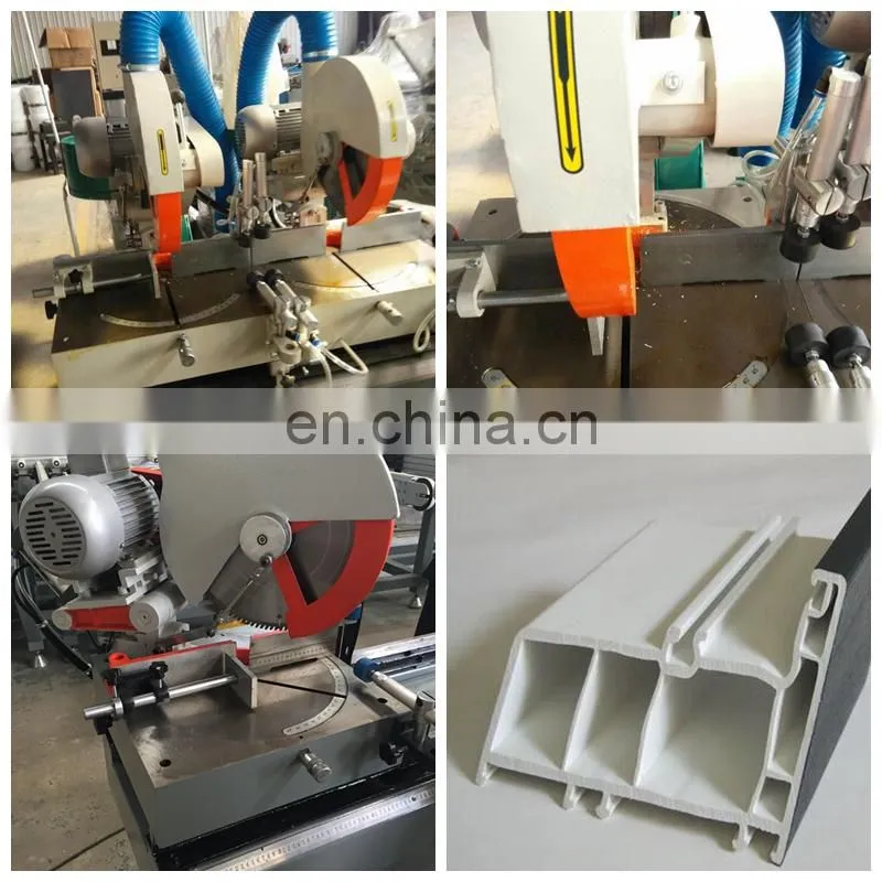 PVC UPVC and aluminum profile double head mitre saw