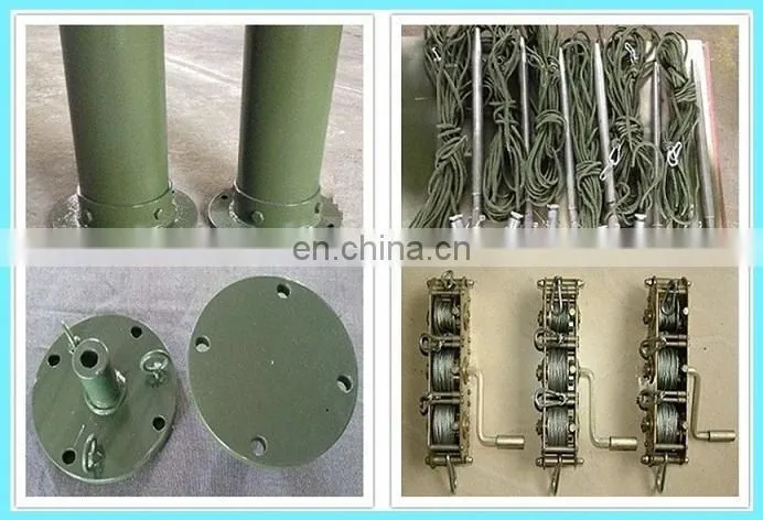 hand lifting manual winch telescopic antenna electric pneumatic motorized pump for trailer lighting telecommunication mast tower