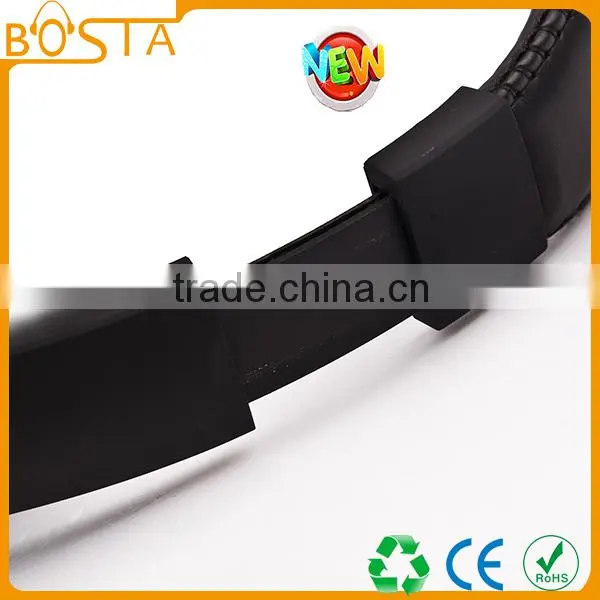 Best quality rubber finish PU leather noise isolation computer headphone with mic
