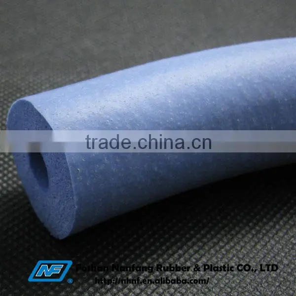 Solid soft foam rubber tube for machine