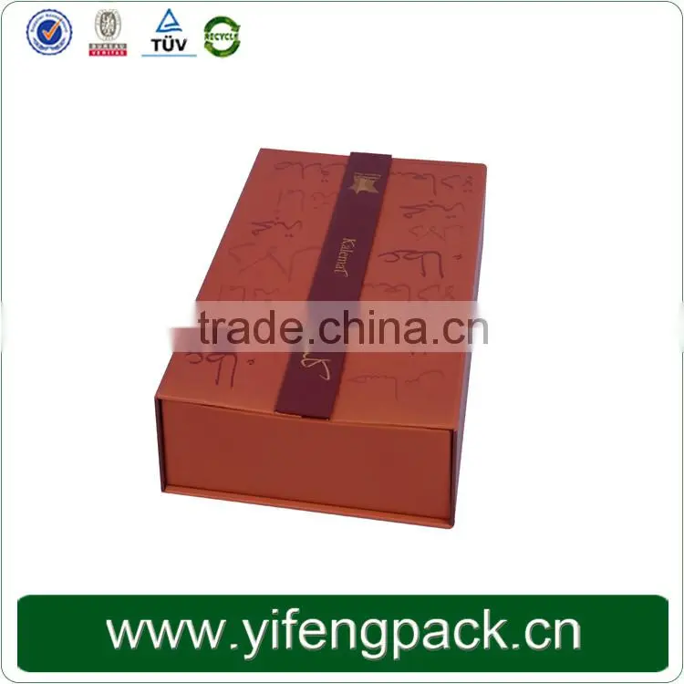 solid cheap pine paper wine gift box for sale